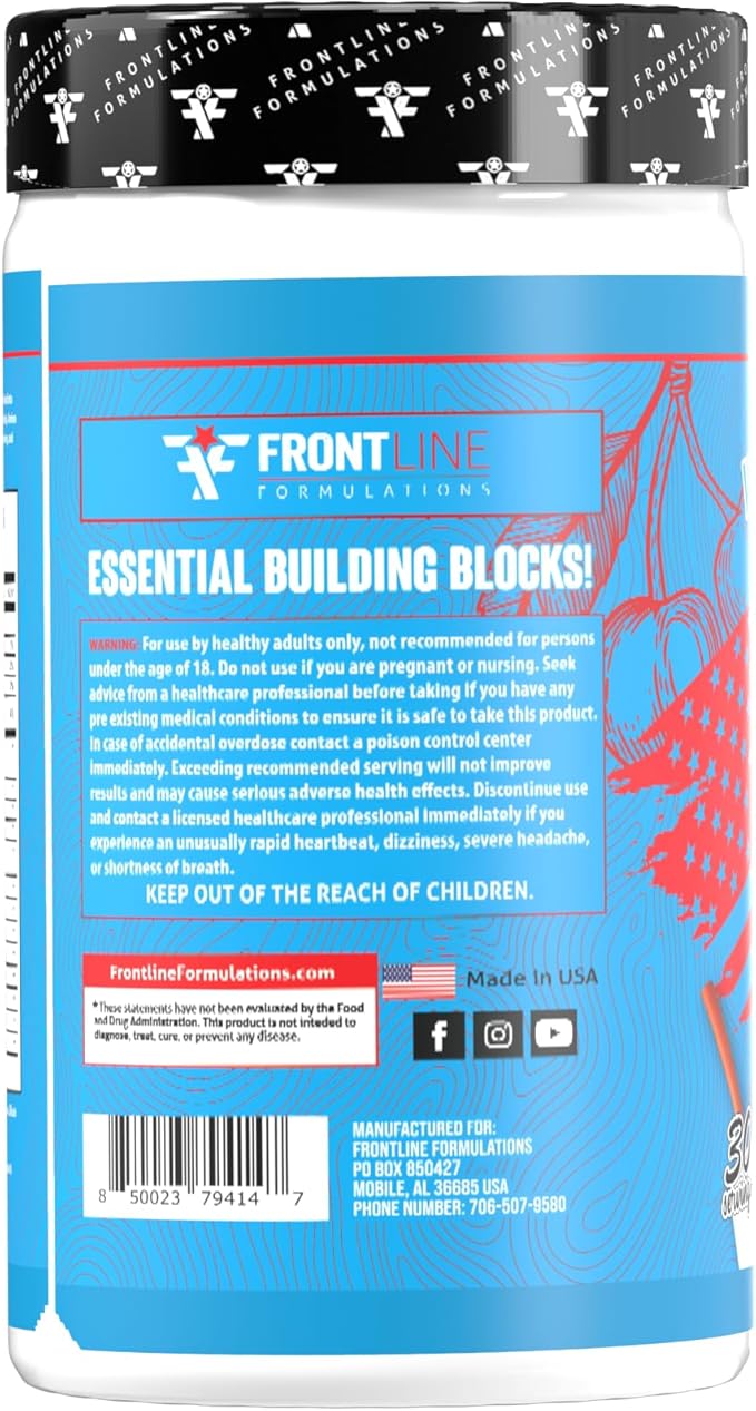 Amino Flood, BCAAs + Essential Amino Acids, Building Blocks of Muscle, Comprehensive Formula, Great Taste, Veteran Owned and Operated (30 Servings, Blue Cherry Slushie)