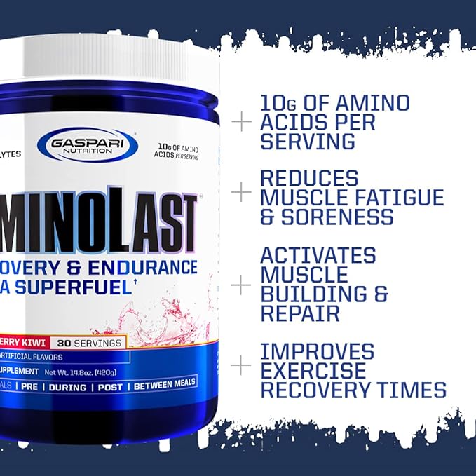 Gaspari Nutrition: AminoLast, Muscle Recovery and Endurance BCAA Fuel, Enhances Recovery & Replenishes Electrolytes, 30 Servings (Fruit Punch)