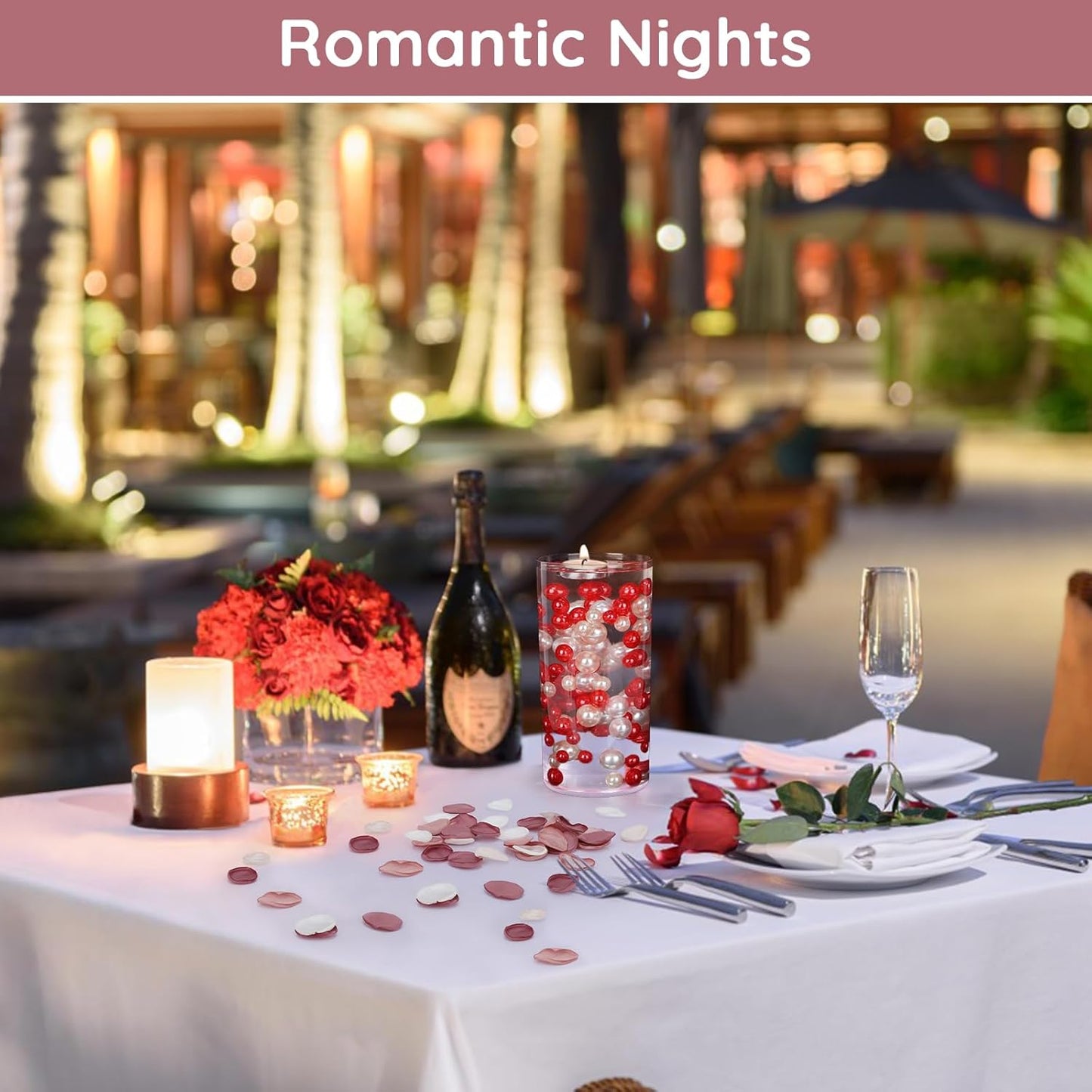 Suream 300 Pieces Silk Rose Petals, Faux Flowers Petals for Flower Girl Basket, Aisle Decorations for Wedding Ceremony, Romantic Dinner Table Centerpieces Bridal Shower Party Decor