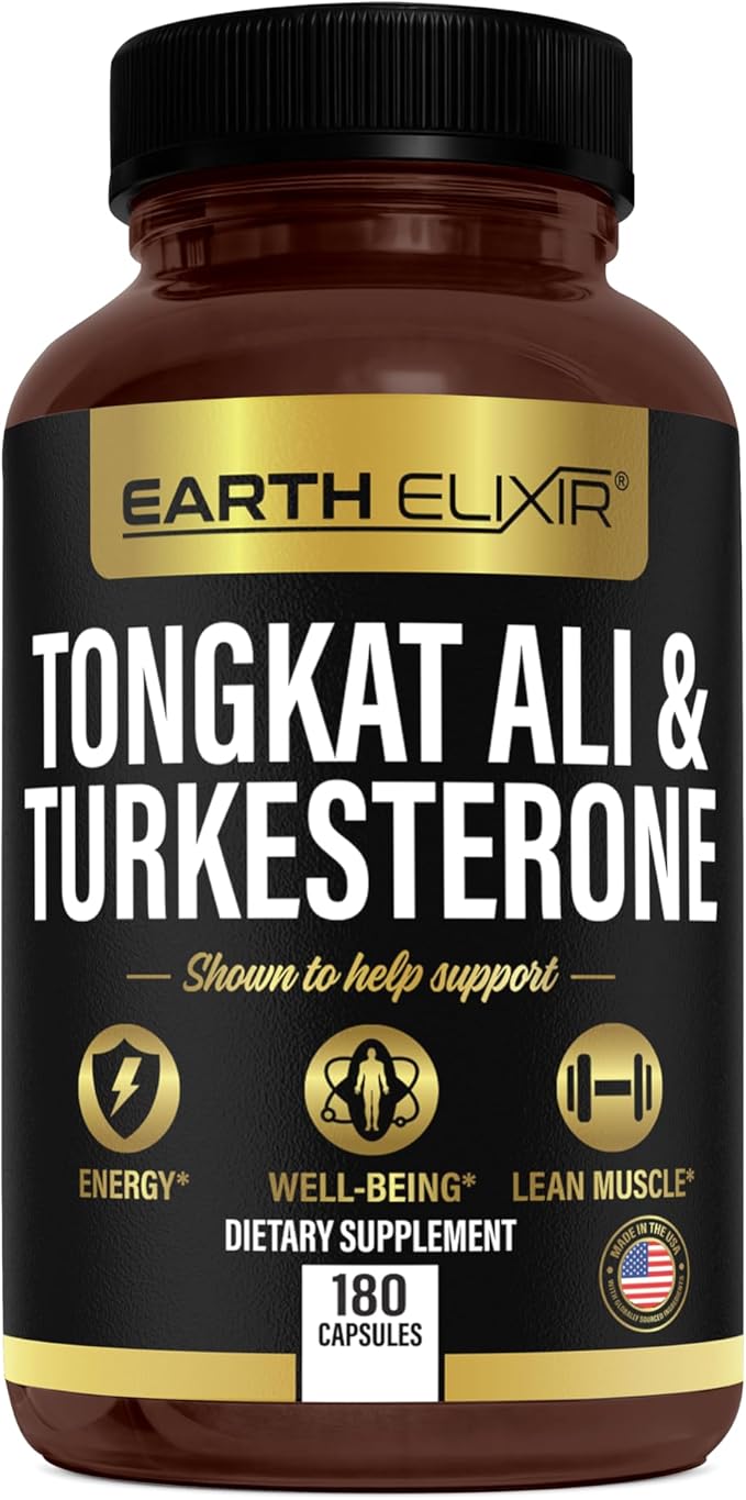 Turkesterone Tongkat Ali for Men and Women – 2-in-1 Natural Testosterone Support for Energy & Fitness - High Potency Turkesterone Supplement for Men with Tongkat Ali –– Pure Non-GMO Formula
