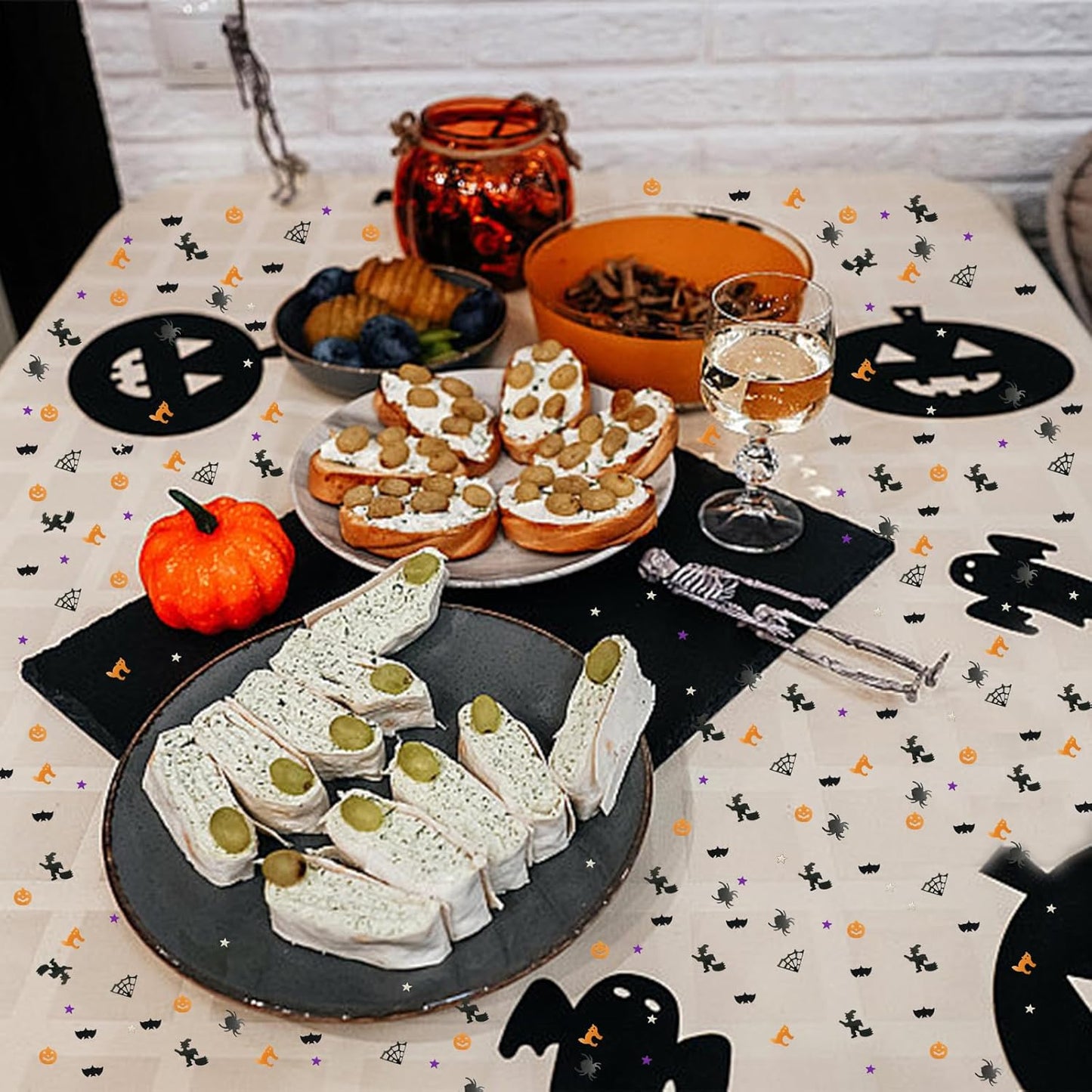 3000 Pcs Halloween Table Confetti, Halloween Sprinkles Bats Spider Pumpkin Witches black Cat colorful Table Scatters Glitter Trick or Treat Party Decor Decorations