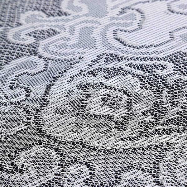 Tableclothsfactory 90" White Premium Lace Round Tablecloth for Banquet Party Wedding Event Home Decor