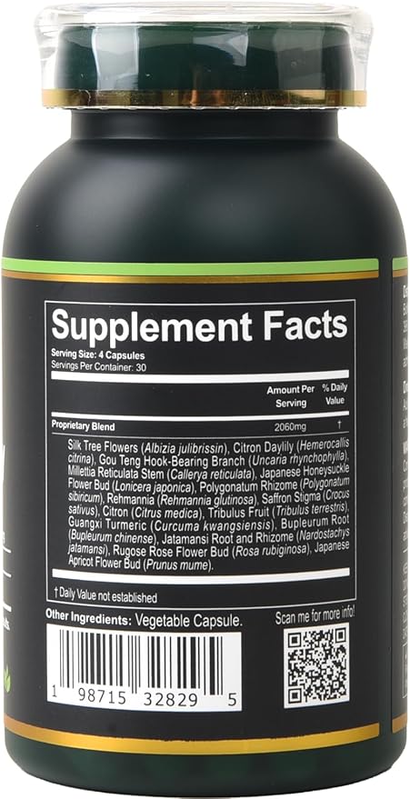 BNH Mood Melody - Balance Hormone Response - Serotonin - Dopamine - Oxidative Stress - Positivity - Relaxation - Encourages Neurotransmitter Production - 15 Clinically Proven Ingredients - 120ct