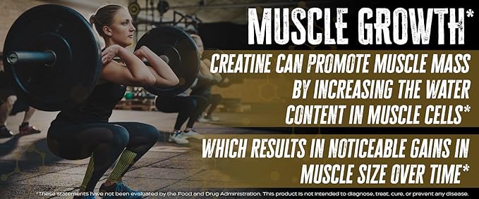 Creatine Monohydrate Gummies 5000 MG, Chewable Gummies for Men & Women, Increase Strength & Build Muscle, Energy Boost, Gluten-Free, Sugar-Free, Vegan - 120 Count Green Apple Flavor