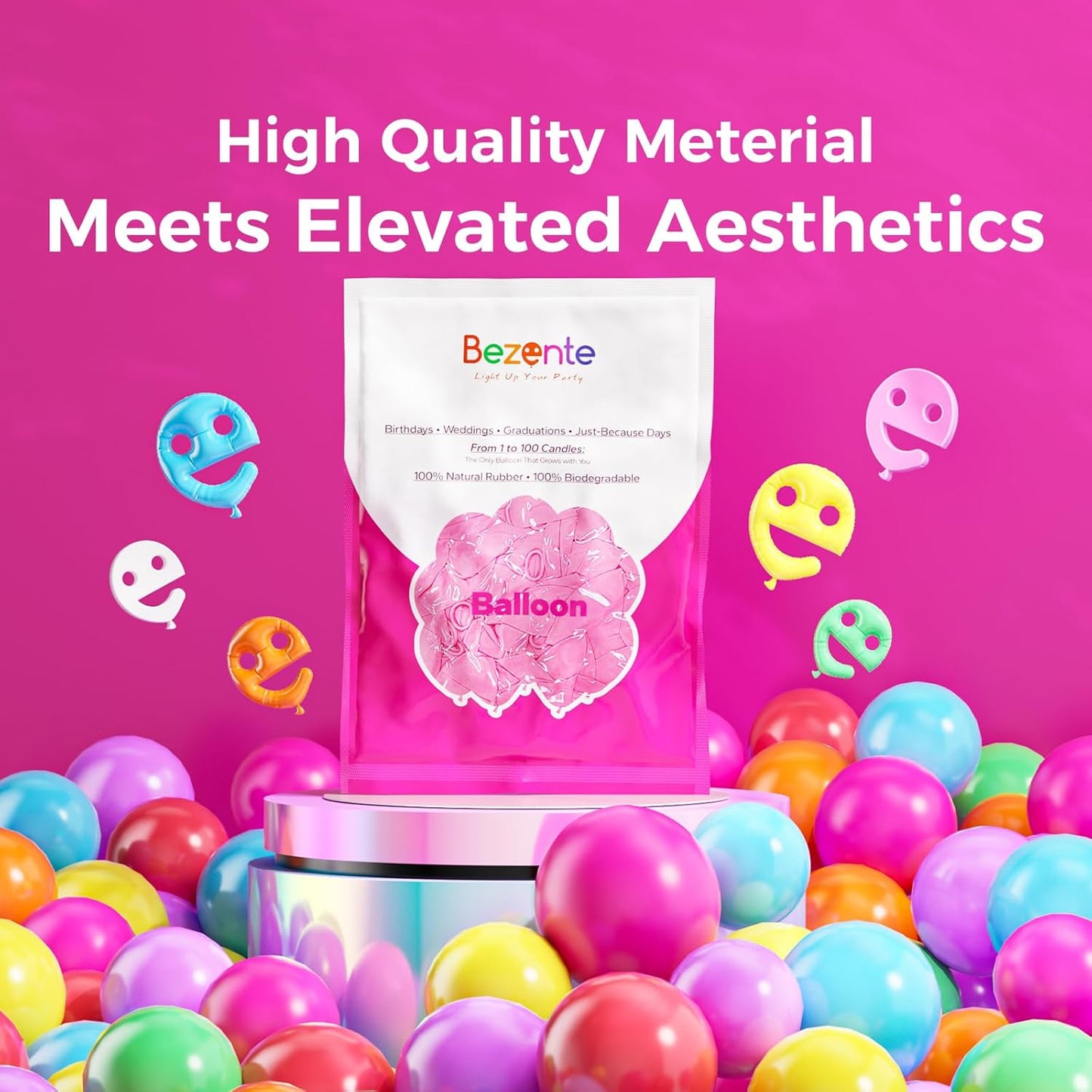 Bezente Pastel Purple Latex Party Balloons - 8 Pack 36 inch Large Thick Lavender Light Purple Lilac Balloons for Bridal Shower Gender Reveal Wedding Graduate Party Decorations