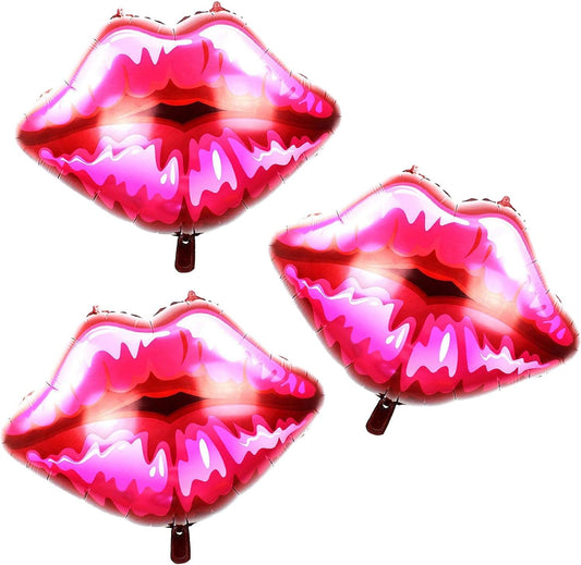3Pcs Lips Foil Balloons,Bachelorette Bride to Be Engagement Party Decorations