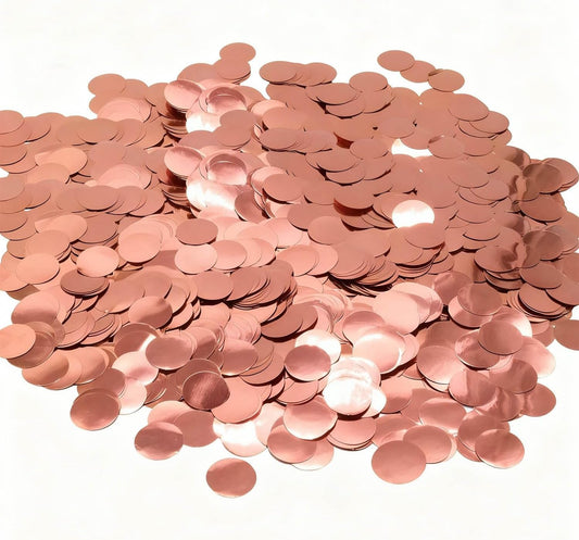 Rose Gold Round Foil Confetti-Metallic Table Confetti for Fill Balloons Festival Decoration(8000PCS)