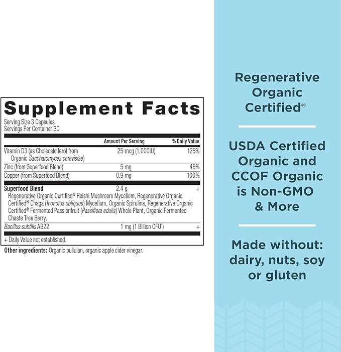 Ancient Nutrition Regenerative Organic Certified Women's Hormones Capsules, Supports Women’s Hormone Health, Healthy Digestion, and Gut Microflora, Gluten Free, Paleo and Keto Friendly, 90 Count