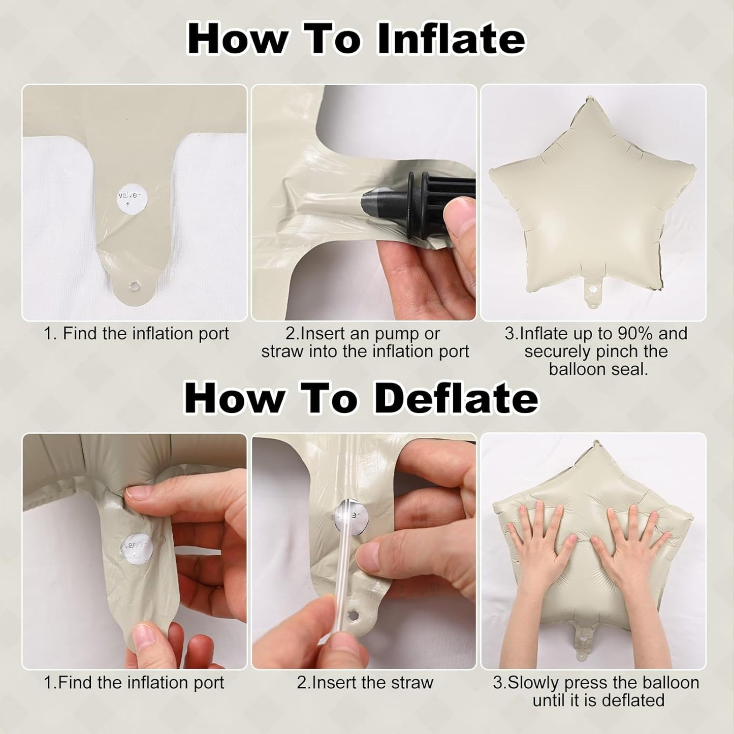 Pearl Balloons Bobo Heart Balloons, 22 18 12 In Pearl White Sand Cream Clear Balloon Bubbles Birthday Decorations for Bride Women, Pearlescent Ivory Beige Heart Shape Foil Balloon for Wedding Baptism