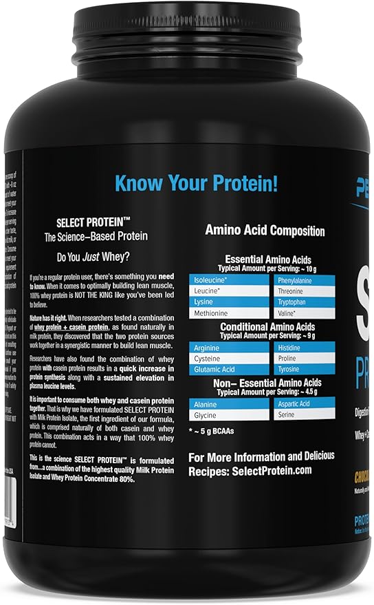 PEScience Select Protein Powder, Whey and Casein Blend, Clean Protein Powder for Women and Men, Low Calorie, Low Carb, Keto Friendly, Gluten Free, Chocolate Peanut Butter Cup, 55 Servings