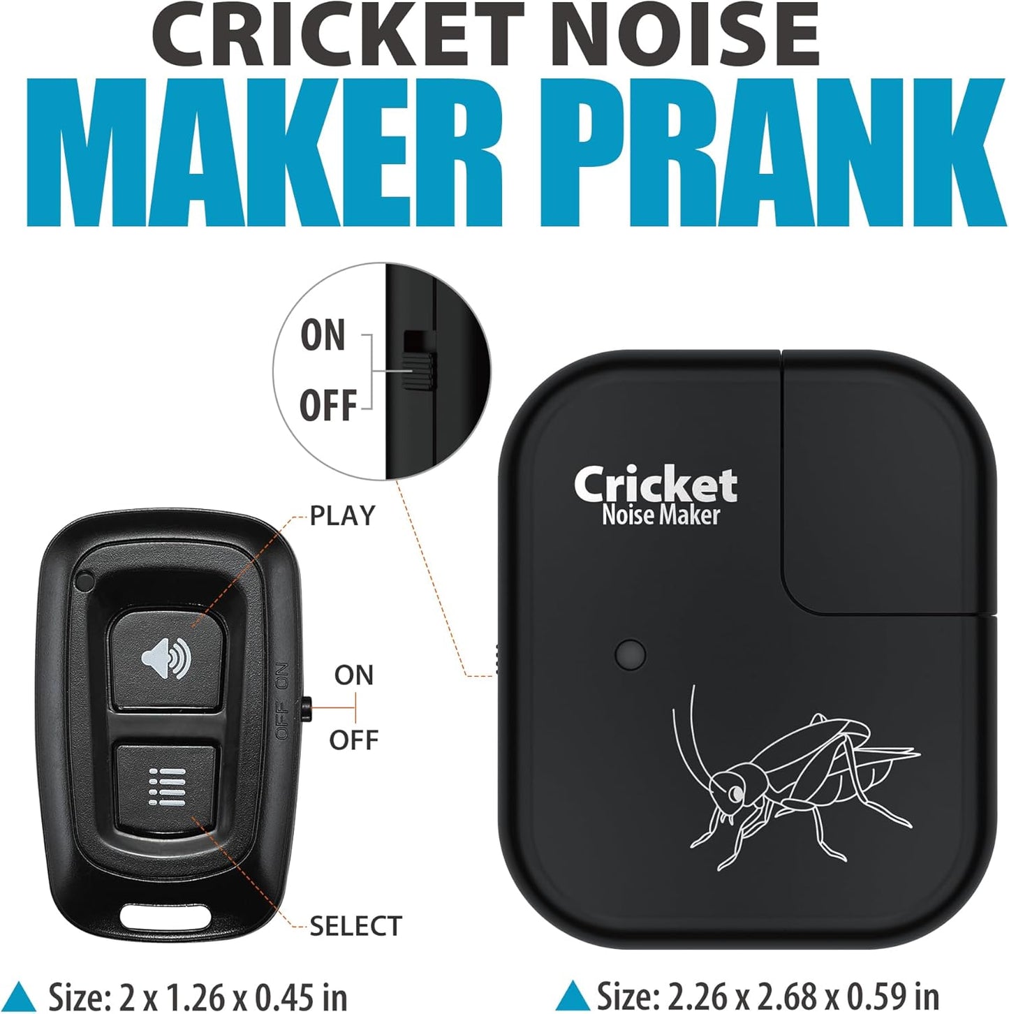 Cricket Noise Maker Prank with Remote Control,Hidden Prank Noise Maker for Adults,Gag Gifts for Adults,Prank Stuff,Suitable for Party, Office, Home, School, Car
