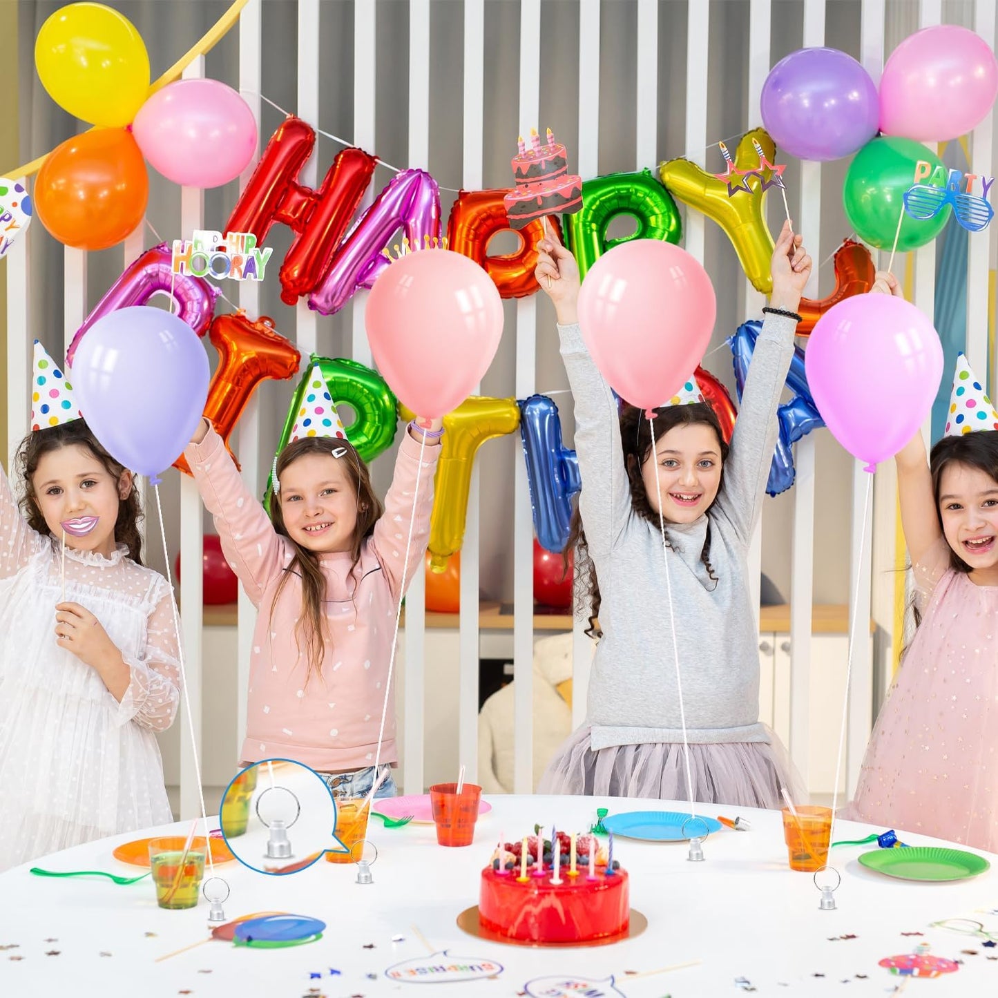 24PCS Balloon Weights Metallic Table Centerpiece Holders For Helium Balloon Accessories Small White Pendant For Birthday Wedding Chrismas Party (Round)