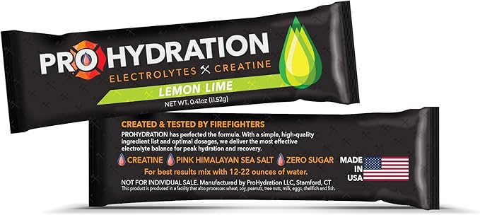 Creatine Electrolyte Packets - Sugar Free Electrolytes - 5g Creatine Monohydrate Powder- Lemon Lime Flavor - 15 Stick Pack