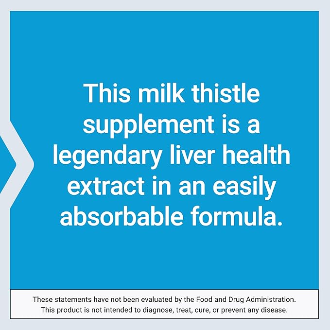 Life Extension Advanced Milk Thistle, Liver Health Supplement, Liver Detox, Cell Division, silymarin, silybin, bioavailable, Gluten Free, Non-GMO, 120 softgels