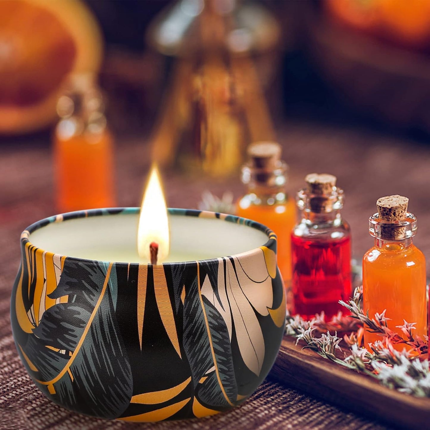 8 Pack Aromatherapy Candle Sets, Soy Wax Jar Candles Sets Gifts for Women, Long Lasting Scented Candles, Candles for Home Scented Ideal for Yoga, Meditation, Spa, Birthday, Christmas Gifts for Home