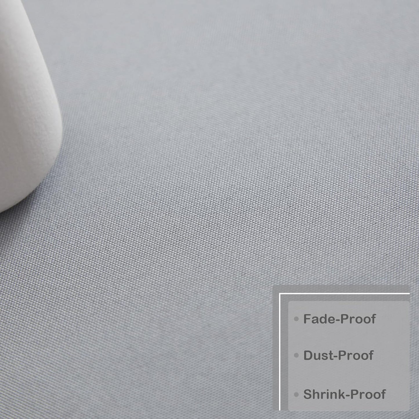 Small Round Grey Tablecloth 24 Inch Polyester Fabric Washable Table Cover Decorative Wrinkle Resistant Solid Color Table Cloth for Bedside Nightstand Wedding Camping