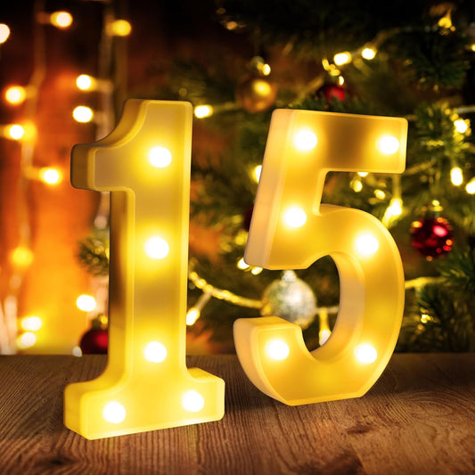 15th Birthday Decorations For Girls and Boys,15 Light Up Numbers Quinceanera Decorations,Numero 15 Decoracion Para Quinceanera,Centros De Mesa De 15 Anos,Arreglos De Mesa Para 15 Anos