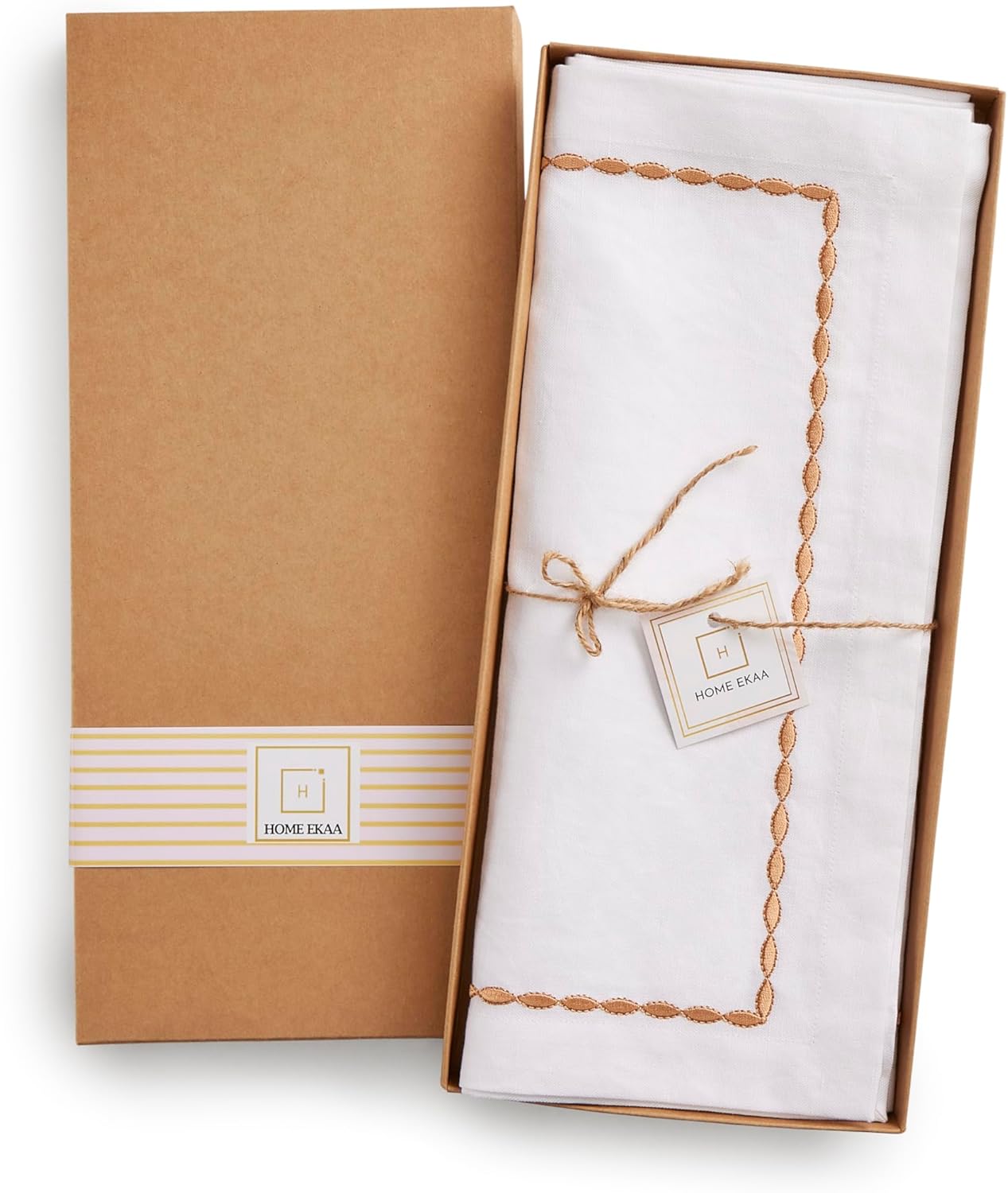 Cotton Linen White Table Runner 72 Inches Long – Spring, Summer Farmhouse Table Runner with Motif Embroidery – Washable Fabric Scarf for Wedding Decoration, Gift