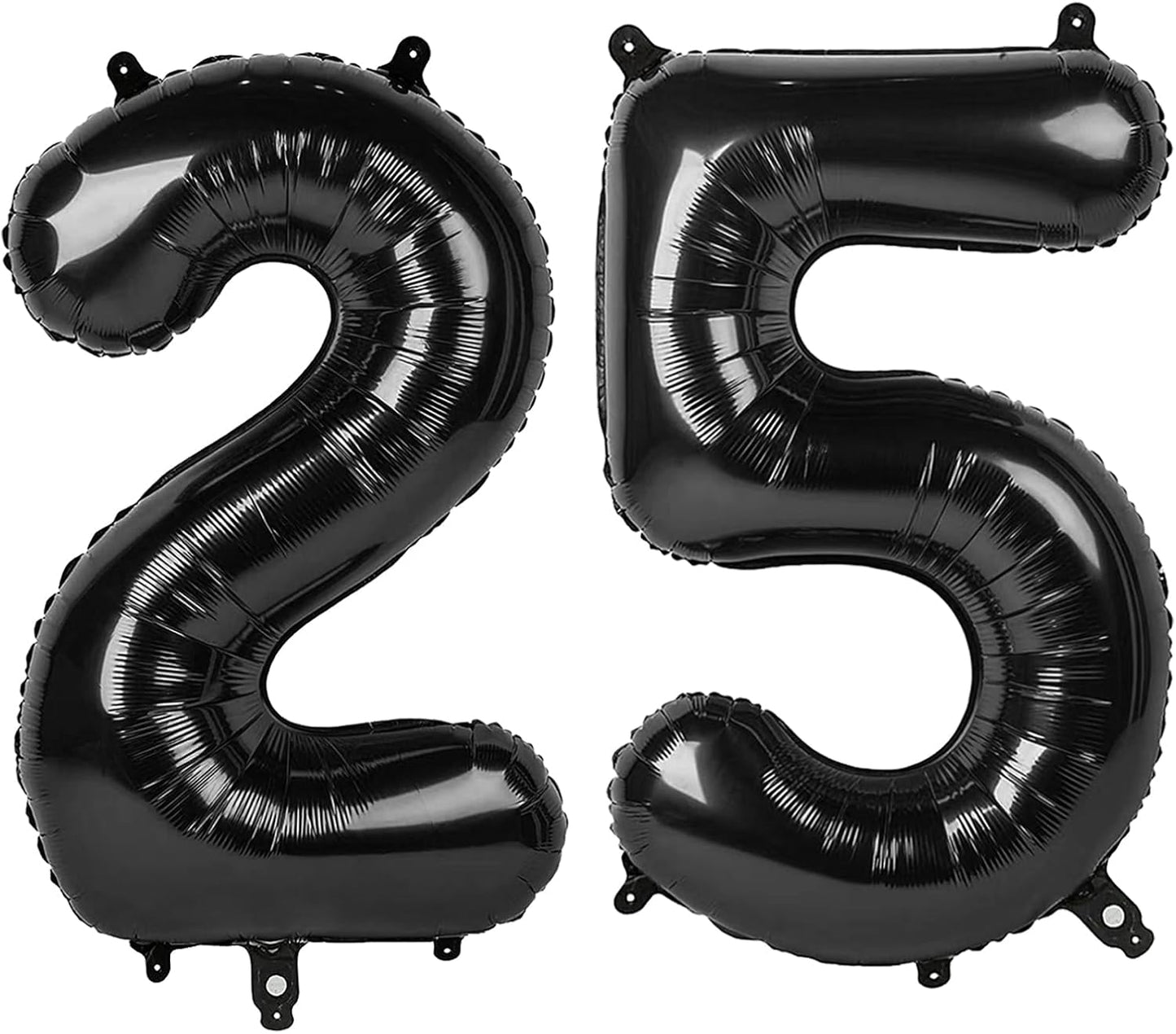 Black Number 25 Balloon, 40 Inch, Birthday Party Decorations, Anniversary & Graduation Supplies