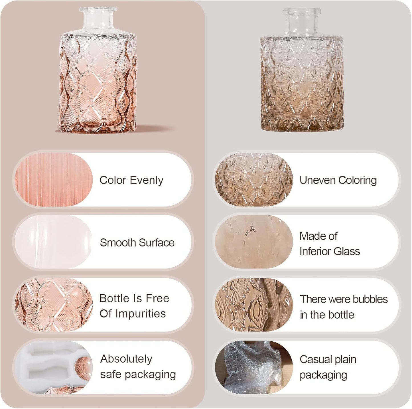 Arme Glass Bud Vase Set,30Pcs Small Glass Vase for Flowers, Clear Bud Vase in Bulk，Mini Single Vintage Vase for Centerpiece，Vases Bulk for Rustic Wedding Decor，Home Table Flower Décor(Amber)