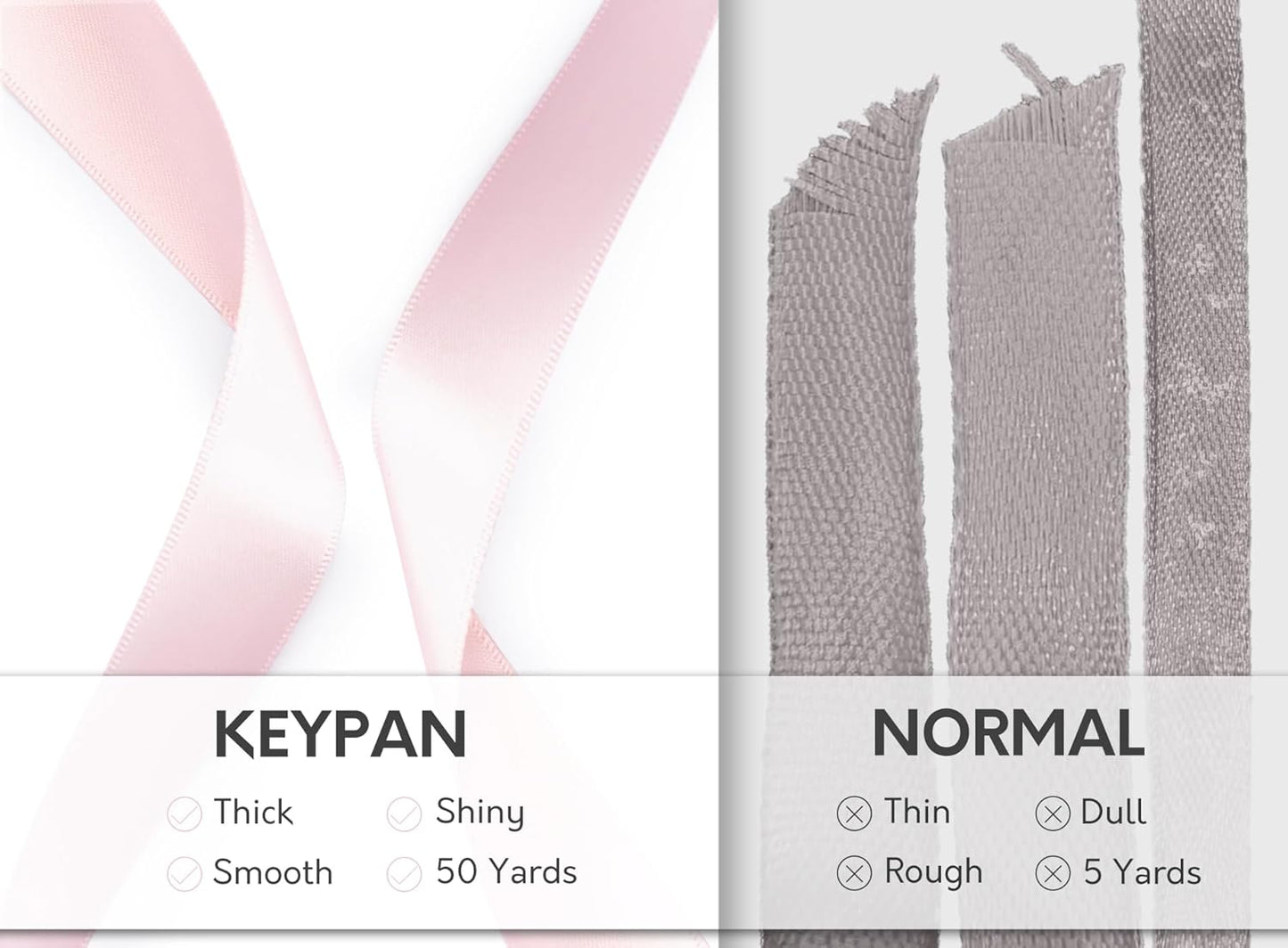 Valentines Pink Satin Ribbon 7/8 Inch x 50 Yards Double-Faced Ribbons for Flower Bouquet Gift Wrapping Party Decor Wedding Invitation DIY Craft