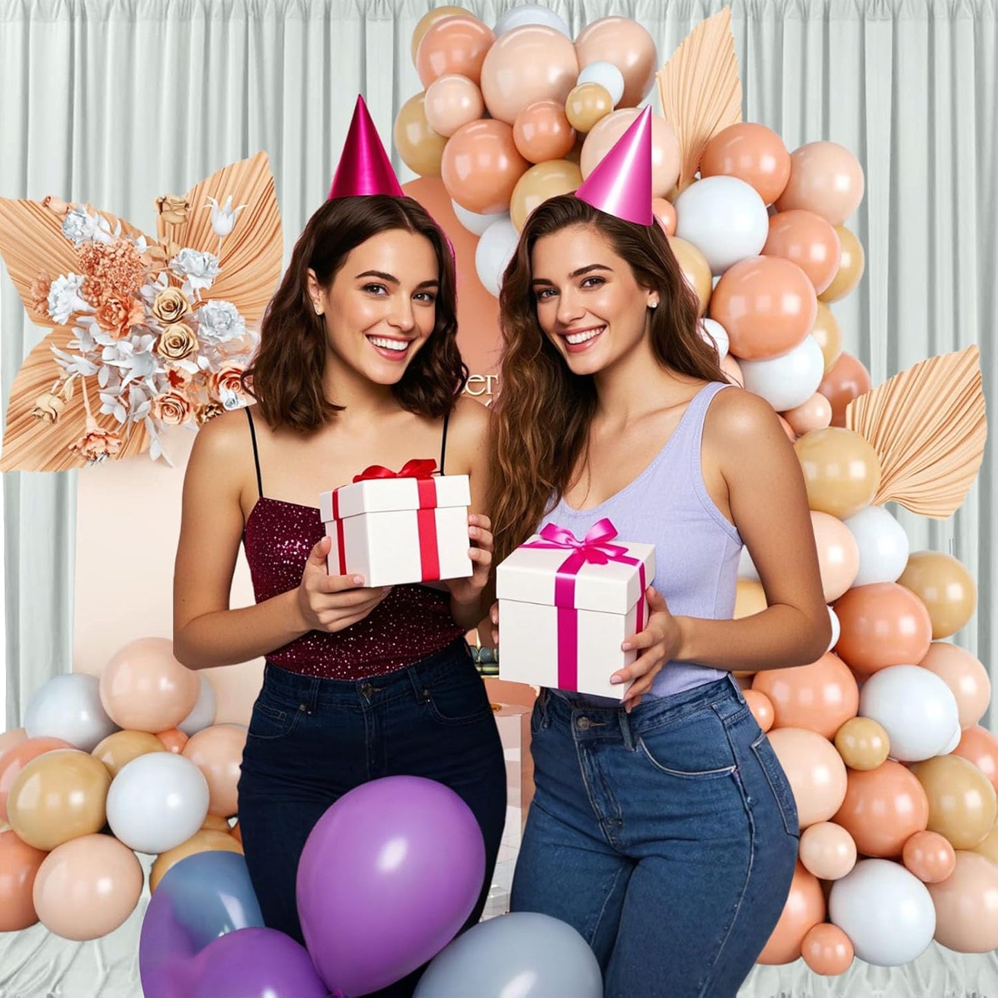 10ft x 10ft Silver Backdrop Curtains for Parties, Fabric Satin Background Curtain with Rod Pockets for Weddings, Birthday, Baby Shower, Photography, Graduation Party Backdrop Drapes, 2 Panels