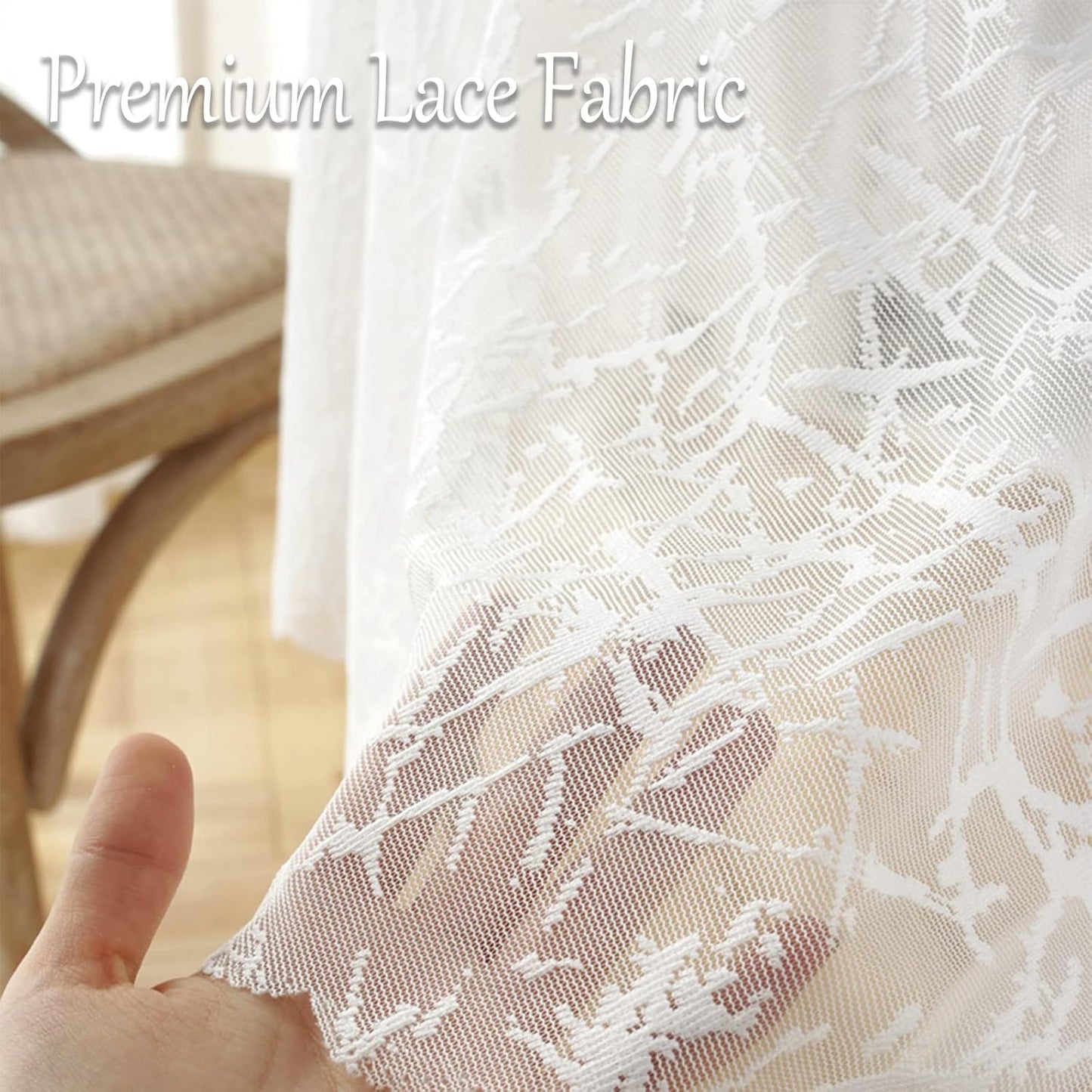 Jeloris Round Lace Tablecloth with Elegant Scalloped Bottom for Any Special Event Such as Wedding, Birthday Party, Baby Shower, Anniversary (70 inch, Style 3)