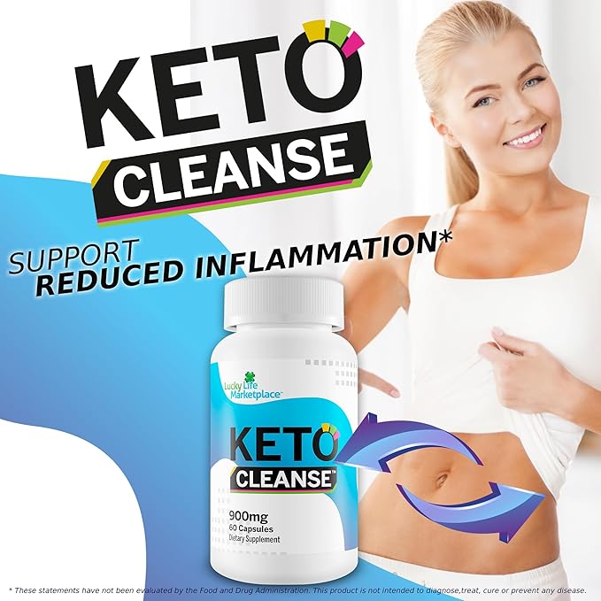Keto Cleanse - Our Best Natural Keto Cleanse Supplement - Support Reduced Inflammation & Bloating - Promote Full Body Cleanse, Liver Cleanse, Colon Cleanse - Aid Energy Levels - Help Cleanse & Detox