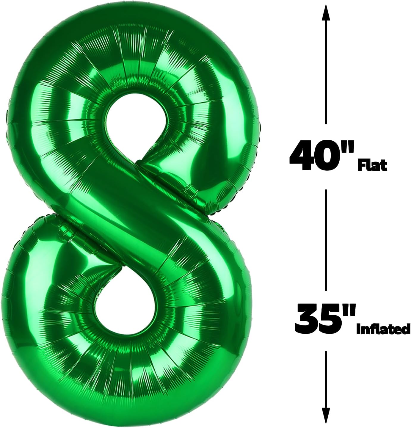 Green Foil Number 18 81 Balloon 40 Inch, Helium Mylar Eight Number 18 81 Birthday Balloons, 18th 81 Green Women Men Wedding Anniversary, Graduations Party Supplies