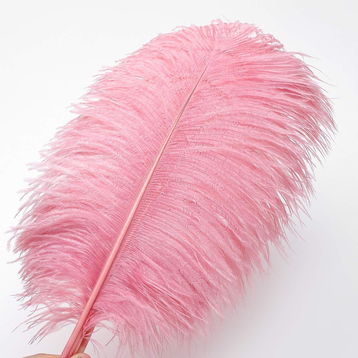 Ballinger Lotus Pink Ostrich Feathers - 24Pcs 8-10inch Feathers for Crafts,Party Centerpieces,Wedding and Home Decor