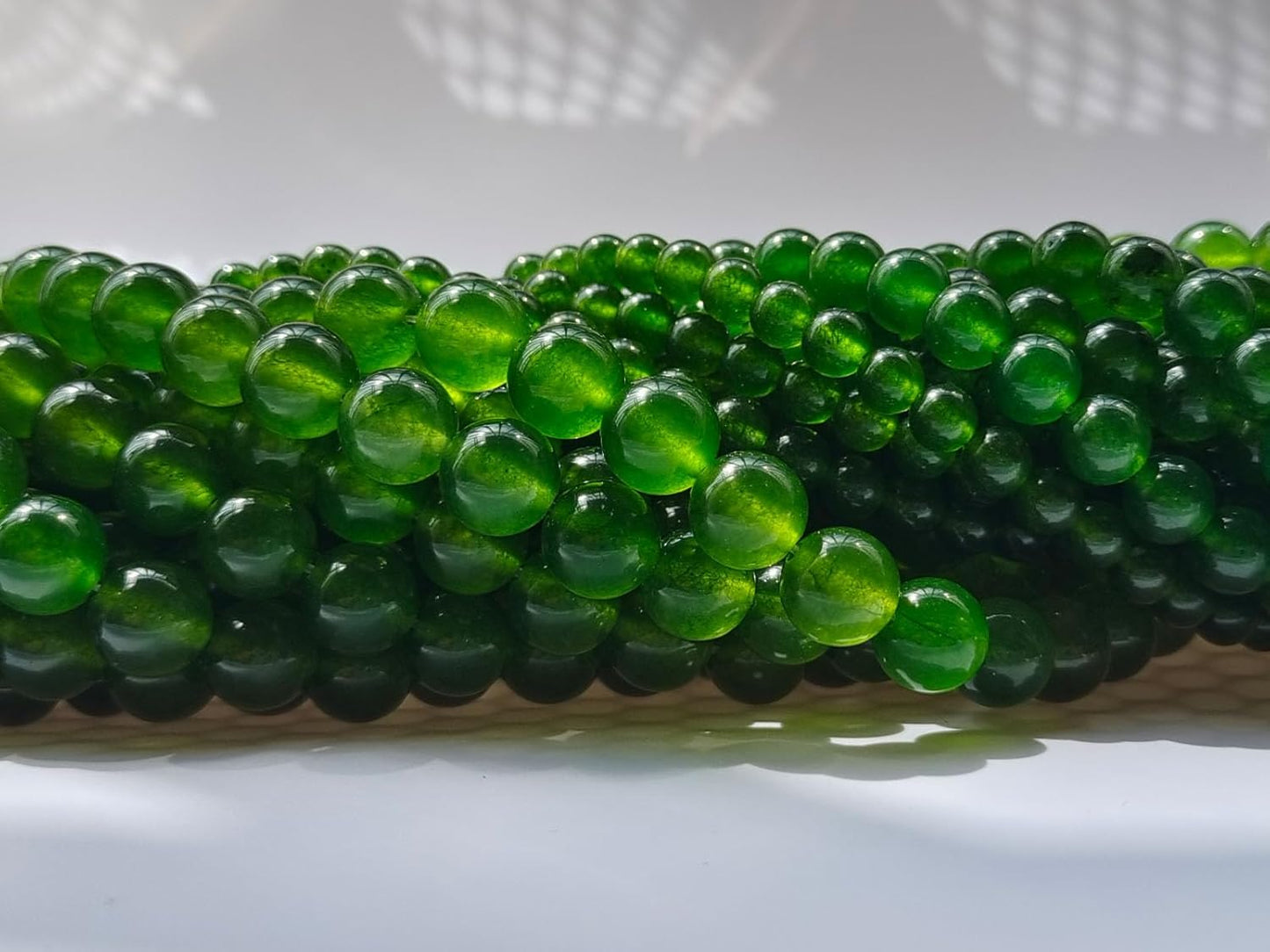 Stone Beads 8mm 100pcs Green Chalcedony Beads Round Loose Gemstones Beads for Bracelet Necklace Jewelry Making (8mm, 60834 Green Chalcedony)