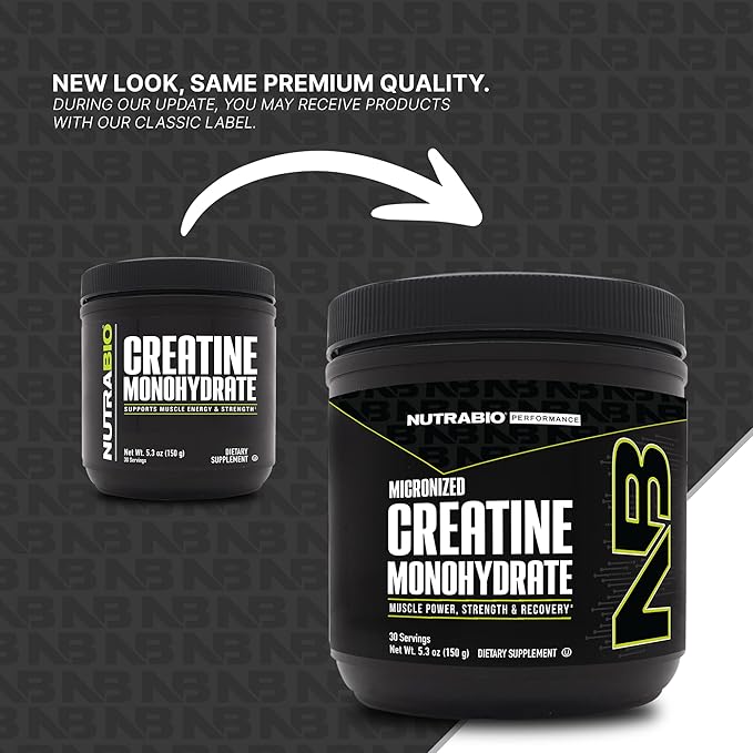 NutraBio Pure Micronized Creatine Monohydrate Powder Supplement, Unflavored, (150 g) - Supports Bulk Muscle Energy, Recovery, and Strength - HPLC Tested Creatine Powder Supplement for Men and Women