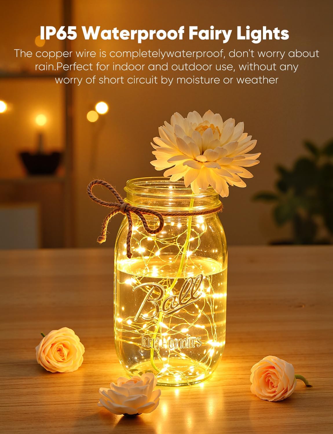 Brightown 14 Pack LED Fairy Lights Battery Operated String Lights, 7ft 20LED Waterproof Silver Wire String Lights, Firefly Starry Moon Lights for Mason Jars DIY Christmas Wedding Party Bedroom