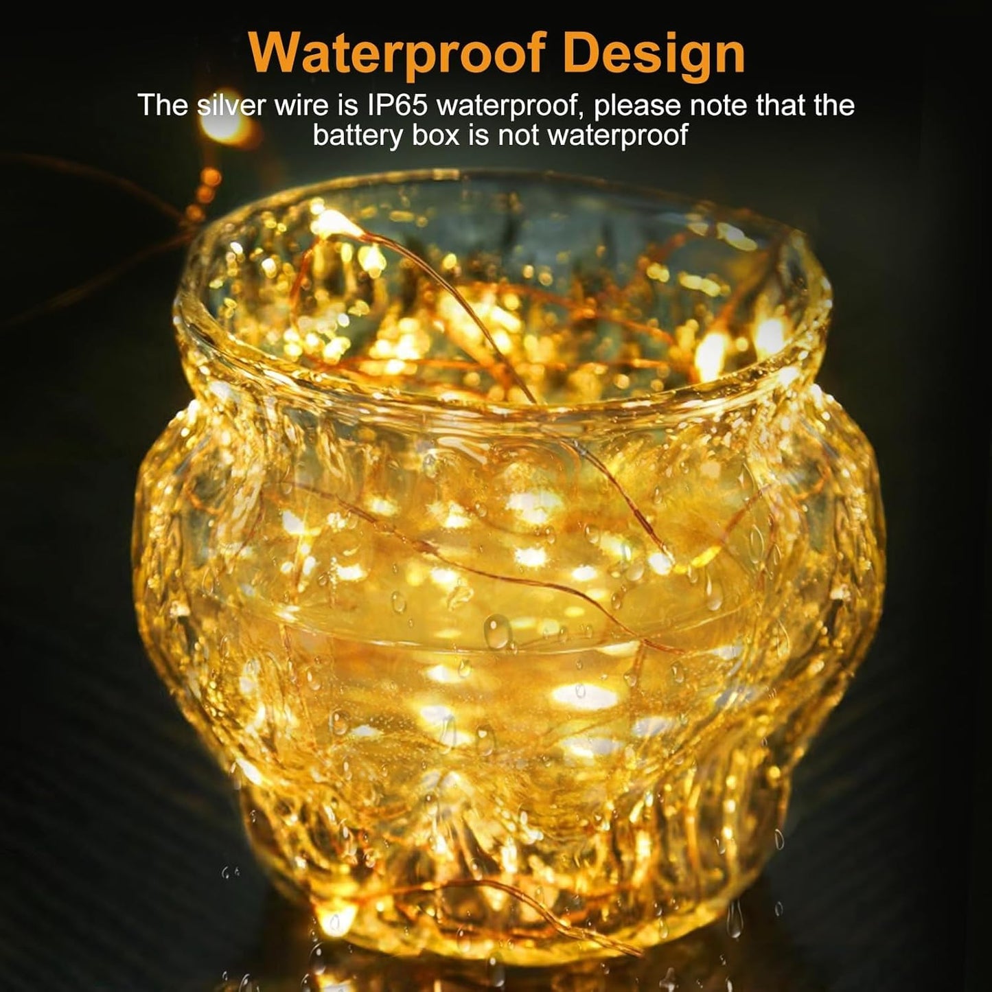 btfarm 50 Pack Fairy Lights Battery Operated [3 Modes], 7ft 20 Led Twinkle Lights String Lights Waterproof Bulk Small Mini Silver Wire for Christmas Mason Jars Wedding Table Centerpiece, Warm White