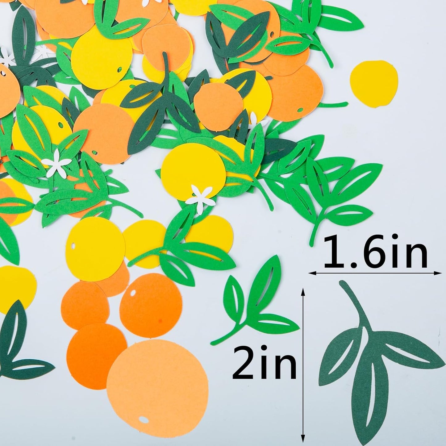 200 Pcs Little Cutie Baby Shower Orange Confetti - Citrus Confetti - Eucalyptus Scatter For Birthday Wedding Party Table Decoration Supplies