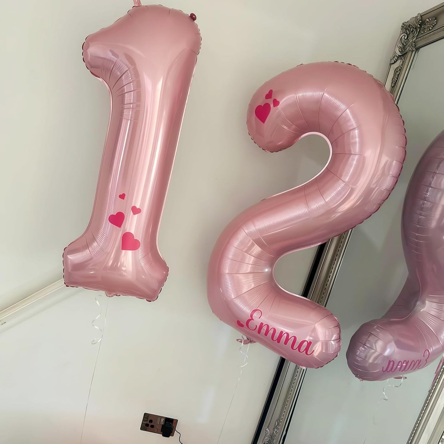 21 Balloons Number, Giant Pastel Pink Number 2 & 1 Helium Foil Balloon for Women 21st Birthday Decor, 40 Inch Self Inflating Mylar Number 21 Balloons for Girls Anniversary Party Decorations Supplies