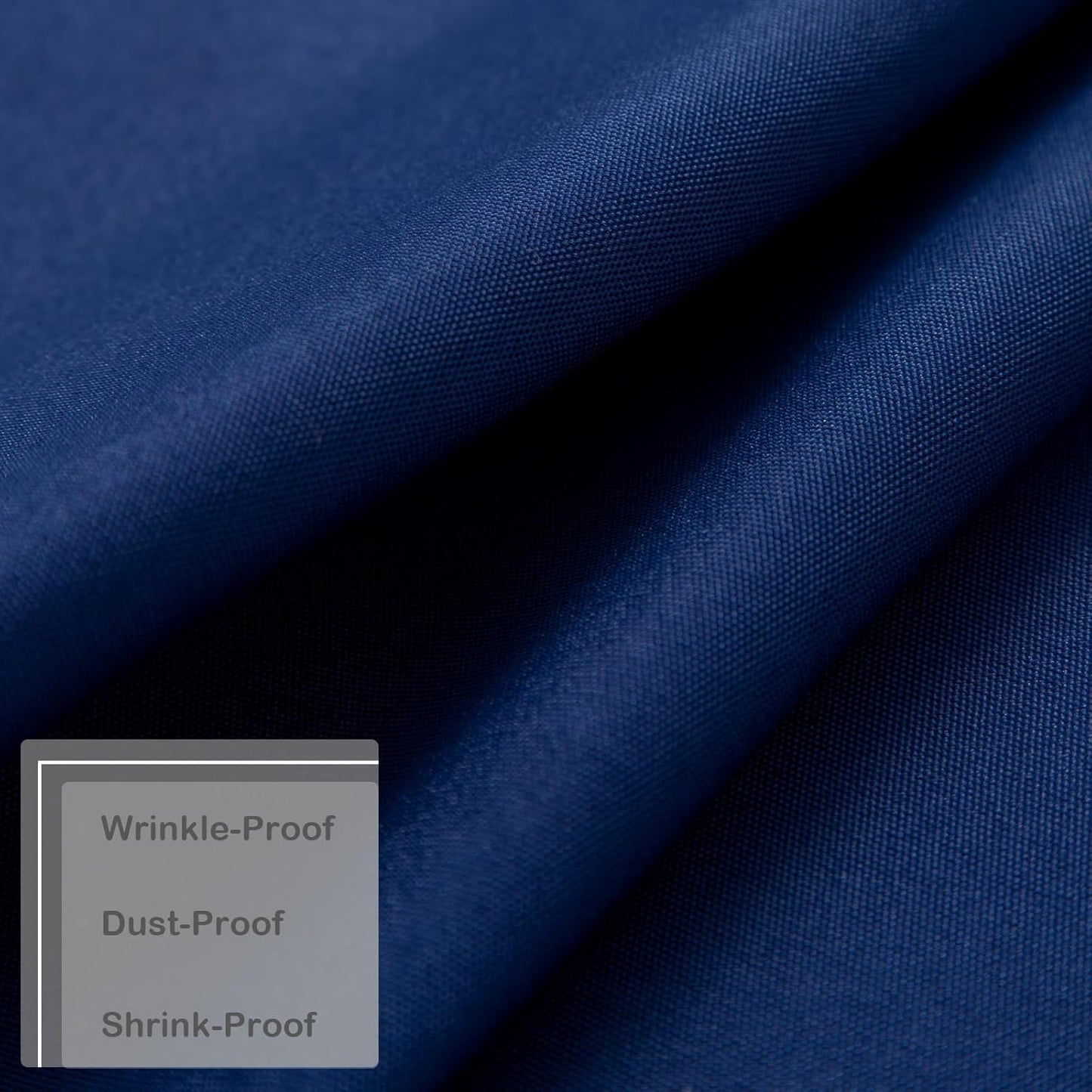 Small Round Navy Tablecloth 24 Inch Polyester Fabric Washable Table Cover Decorative Wrinkle Resistant Solid Color Table Cloth for Nightstand Party Wedding Camping