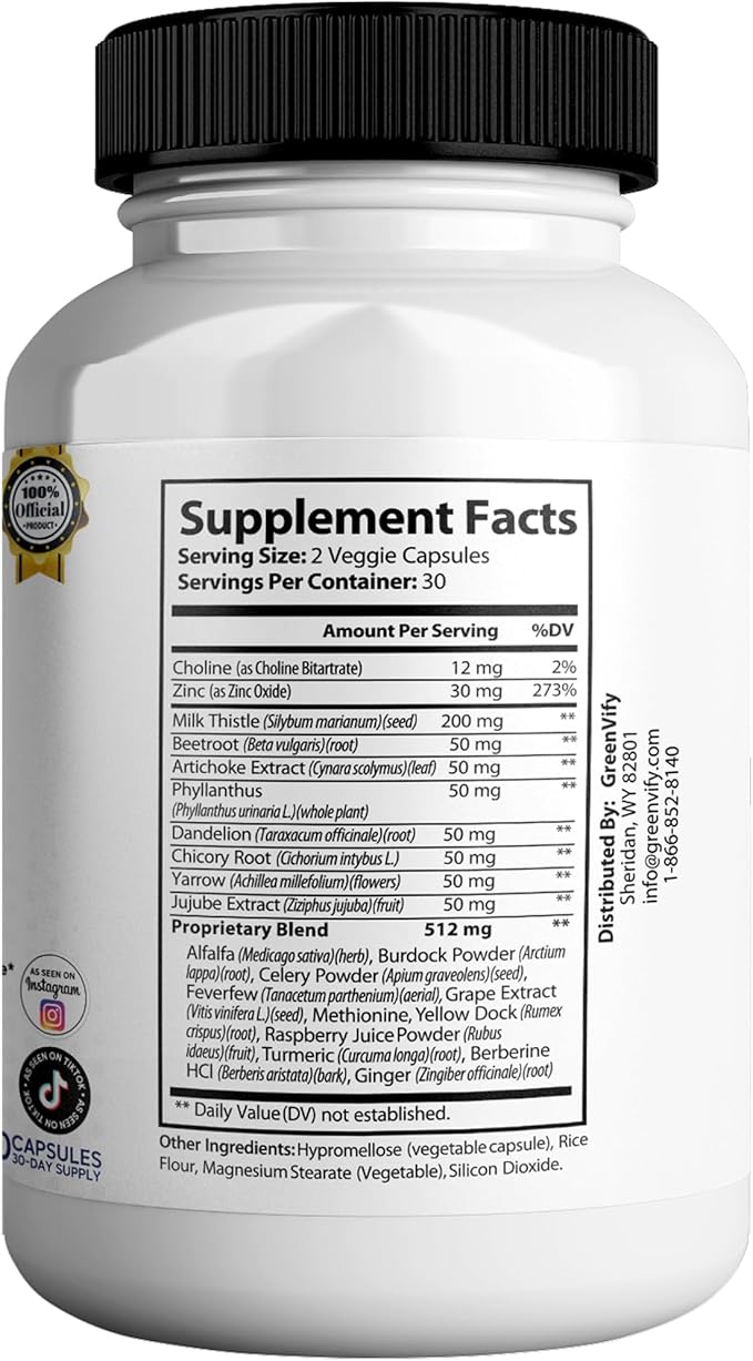 Livcare Max Liver Support Supplement, Extra Strength, 60 Veggie Capsules, 30 Day Supply with Milk Thistle, Beetroot, Artichoke (1)