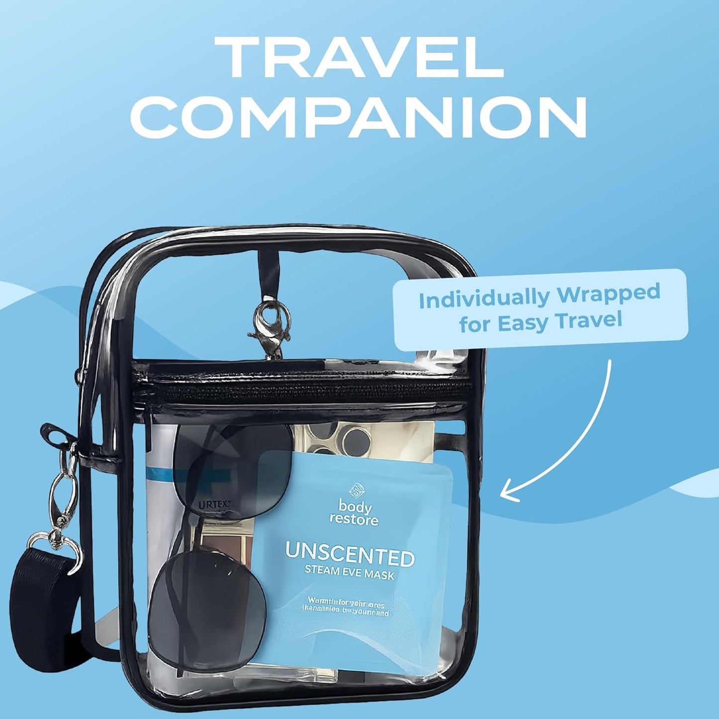 Body Restore Heated Eye Mask for Dry Eyes 5 Pack - Self Heating Warm Compress, Christmas Stocking Stuffers, White Elephant, Birthday Gifts for Women, Men, Stye Eye Treatment, Relaxation - Unscented