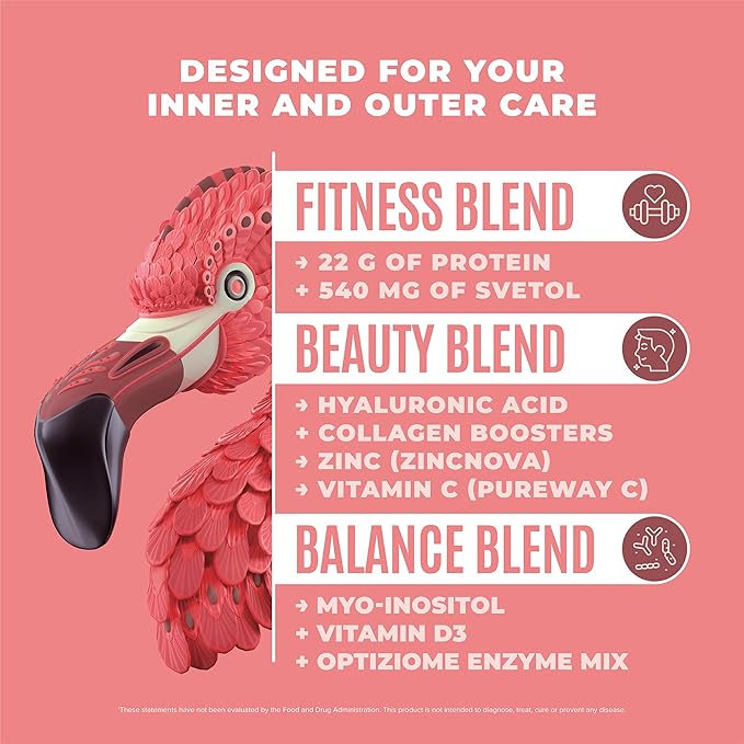 Fitmingo Vegan Protein Powder with Inositol, Collagen Boosters, Hyaluronic Acid and Vitamins | Low Carb, Dairy Free, Low Calorie | 23g Plant Based Blueberry Protein Powder with Myo-Inositol