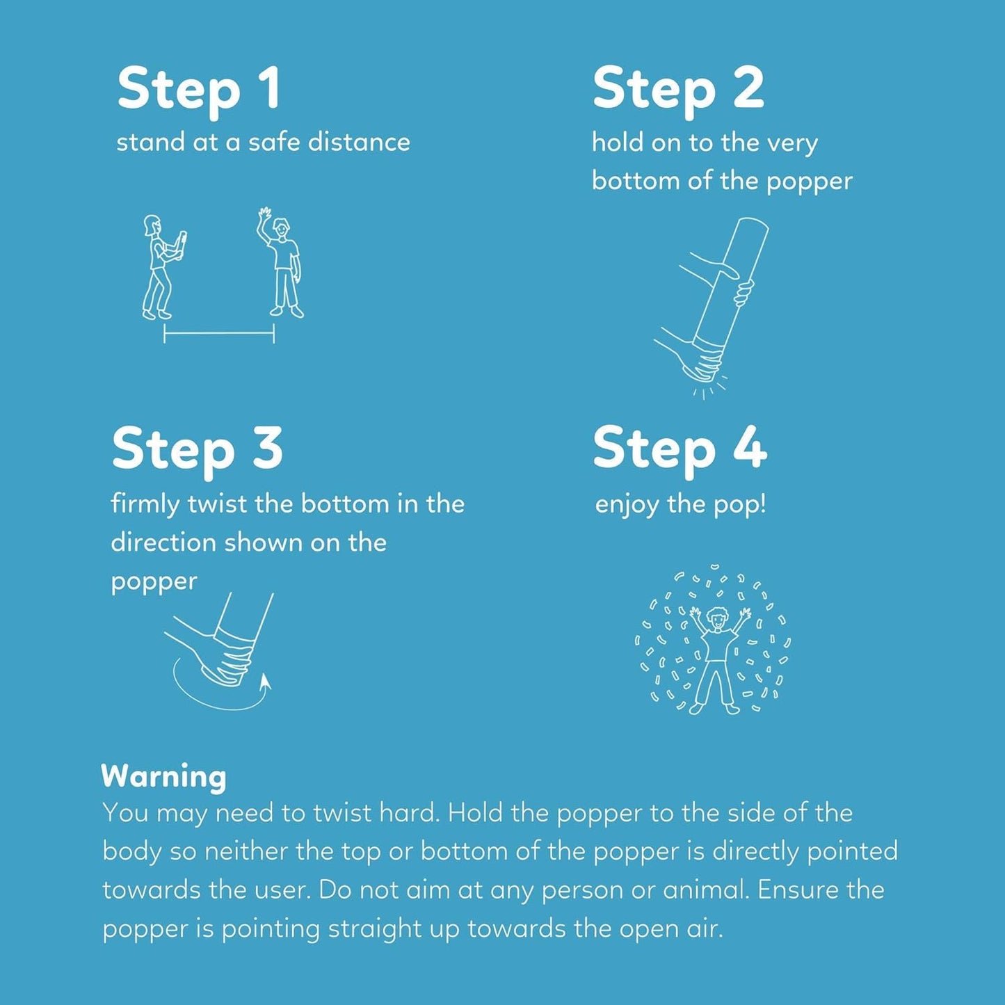 Confetti Poppers Confetti Cannon | 12 Pack | Glitter Multicolor | Party Poppers for Graduation, Birthday, Wedding | Alternative to Fireworks Smoke Bombs | Launches 25 ft | 12 inch | TUR Party Supplies