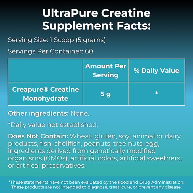 MYOXCIENCE UltraPure Creatine | Featuring Creapure | Supports Muscle Performance, Cognition and Lean Body Mass | 60 Servings