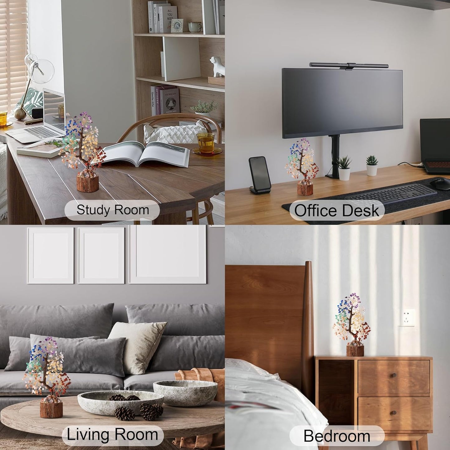 MAIBAOTA 7 Chakra Tree Crystal Tree of Life Decor Birthday Gifts for Women Healing Crystals for Positive Energy Spiritual Gift for Sister and Mom Housewarming Gifts New Home Money Trees Decoration