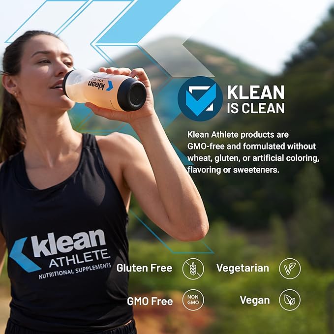 Klean Athlete Klean BCAA + Peak ATP | Amino Acid Supplement for Muscle Building, Workout Recovery, and Lean Muscle | 9.1 Ounces | Natural Orange Flavor