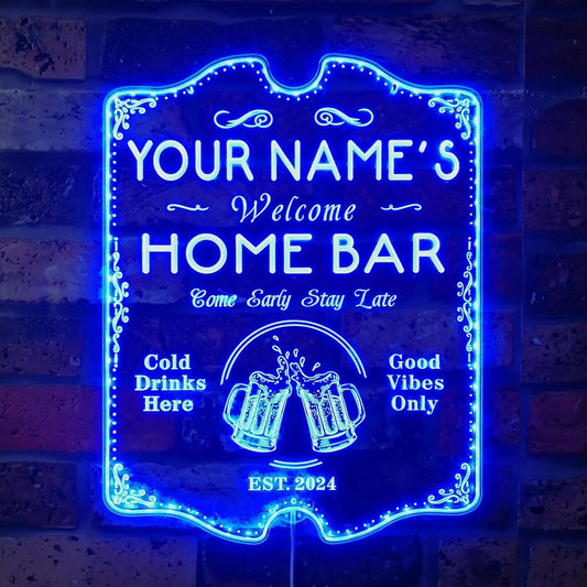 ADVPRO Personalized Your Name Home Bar RGB Dynamic Glam LED Sign - Cut-to-Edge Shape - Smart 3D Decoration - Multicolor Signage st06s43-fnd-p11b-tm-c