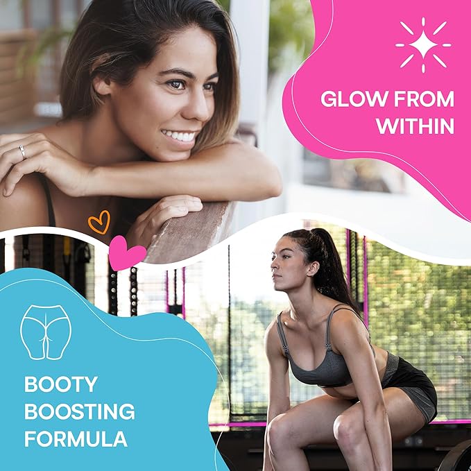 Glute Y Glow by Amatemas – Women's Creatine + Biotin Supplement for Muscle Growth, Glute Support, Hair Skin & Nails – Horchata Flavor – Energy Support – Lean Muscle – Daily Performance Blend