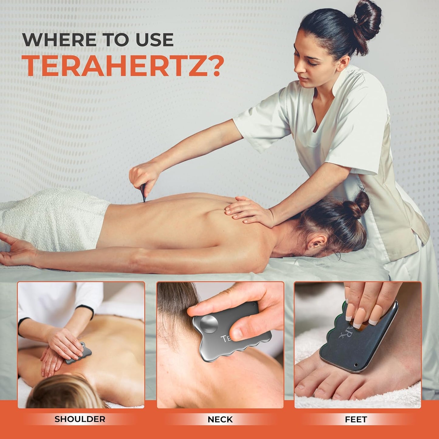 Terahertz Stone Gua Sha & Massage Tools – Authentic Terahertz Tools for Lymphatic Drainage, Tension Relief, and Facial Relaxation (Body Gua Sha)
