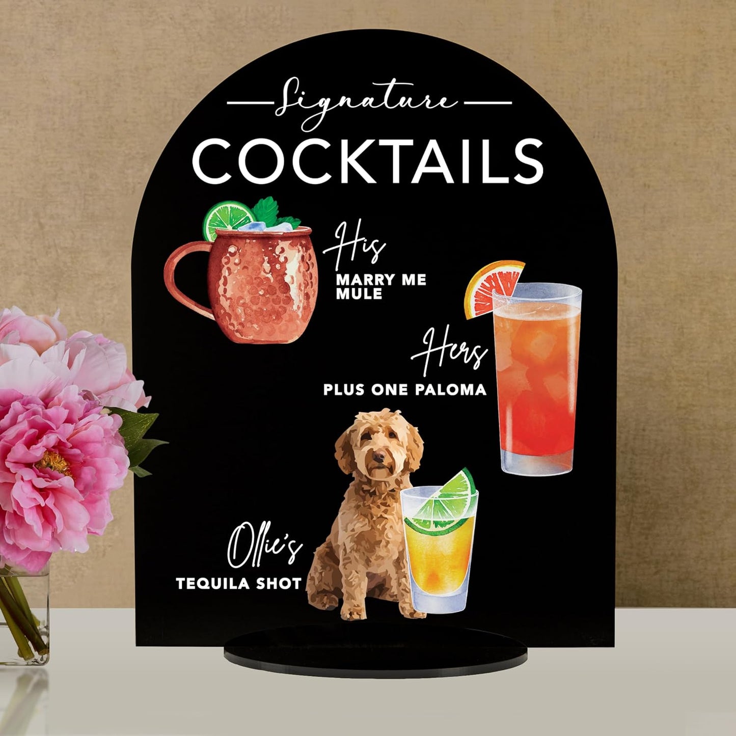 Pet Signature Drink Wedding Signs