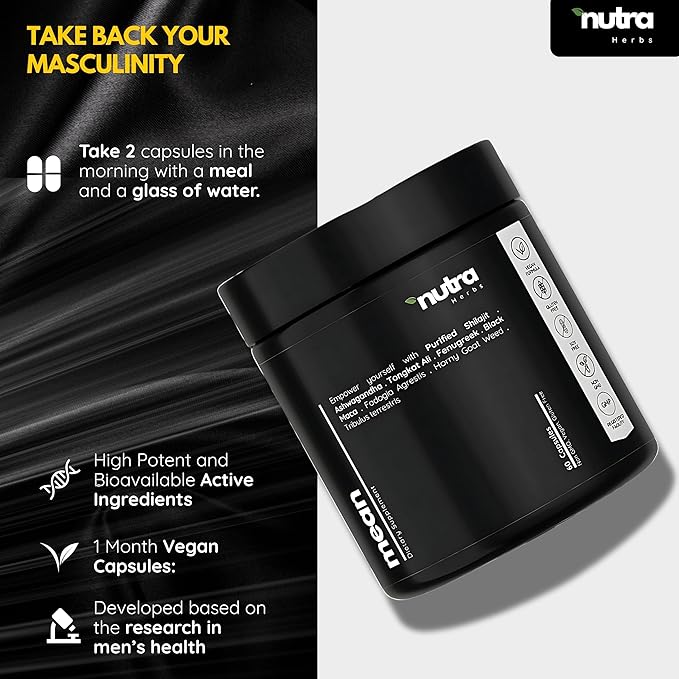 Masculinity Maximizer-Enhanced Testosterone Support - Muscle Growth, Vitality, Drive, Strength, Recovery Support with Ashwagandha, Tongkat Ali, Shilajit, Fadogia, Black Maca, Horny Goat