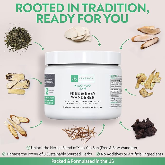 D’AO Labs Free & Easy Wanderer - Xiao Yao San - Herbal Capsules. 100 Herbal Capsules